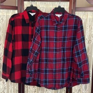 LOT OF 2 OLD NAVY FLANNEL SHIRTS - SZ XXL